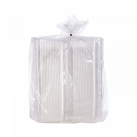 StayLock Clear Hinged Lid Containers, 6.5 x 6.1 x 3, Clear, Plastic, 125/Pack, 4 Packs/Carton (C25UT1)