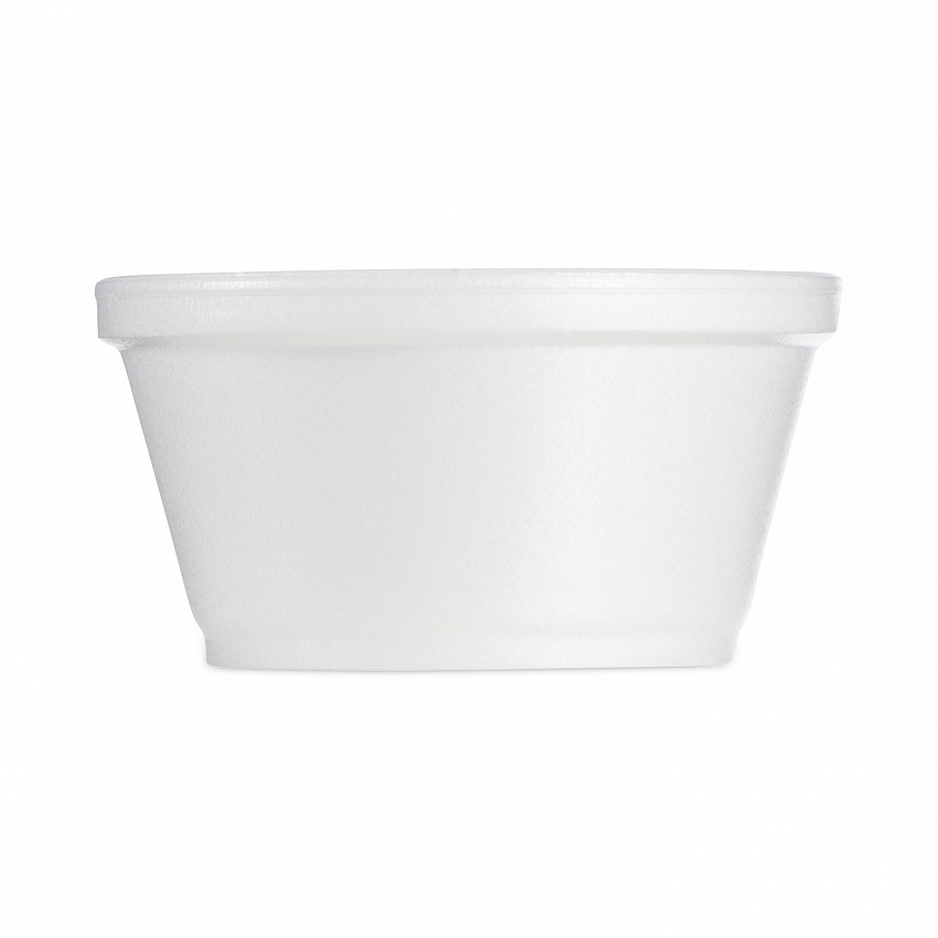 Foam Container, Extra Squat, 8 oz, White, 1,000/Carton (8SJ20)