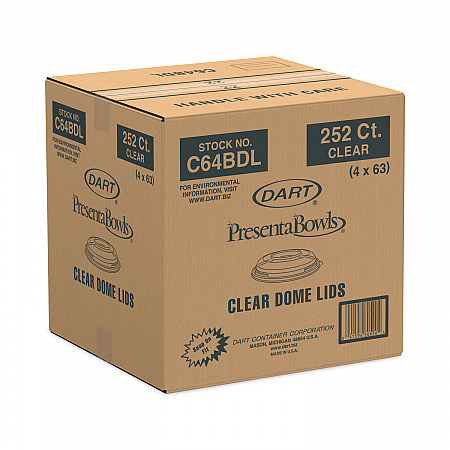 PresentaBowls Clear Dome Lids, 7.3