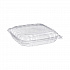 ClearSeal Hinged-Lid Plastic Containers, 8.31 x 8.31 x 2, Clear, Plastic, 125/Bag, 2 Bags/Carton (C89PST1)