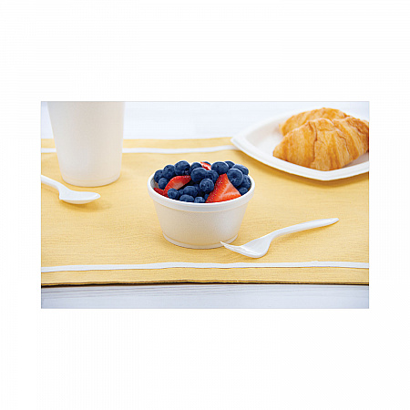 Foam Container, Extra Squat, 8 oz, White, 1,000/Carton (8SJ20)