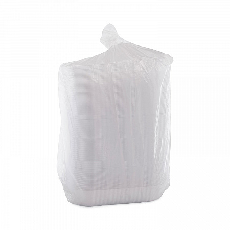 ClearPac Large Nacho Tray, 2 Compartments, 3.3 oz, 6.2 x 6.2 x 1.6, Clear, Plastic, 500/Carton (C68NT2)