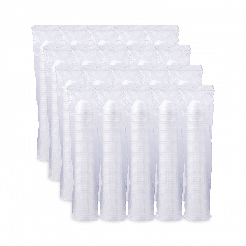 Foam Container, Squat, 6 oz, White, 50/Pack, 20 Packs/Carton (6B12)