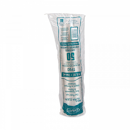 Ultra Clear PET Cups, Tall, 9 oz, Plastic, 50/Bag, 20 Bags/Carton (TP9D)