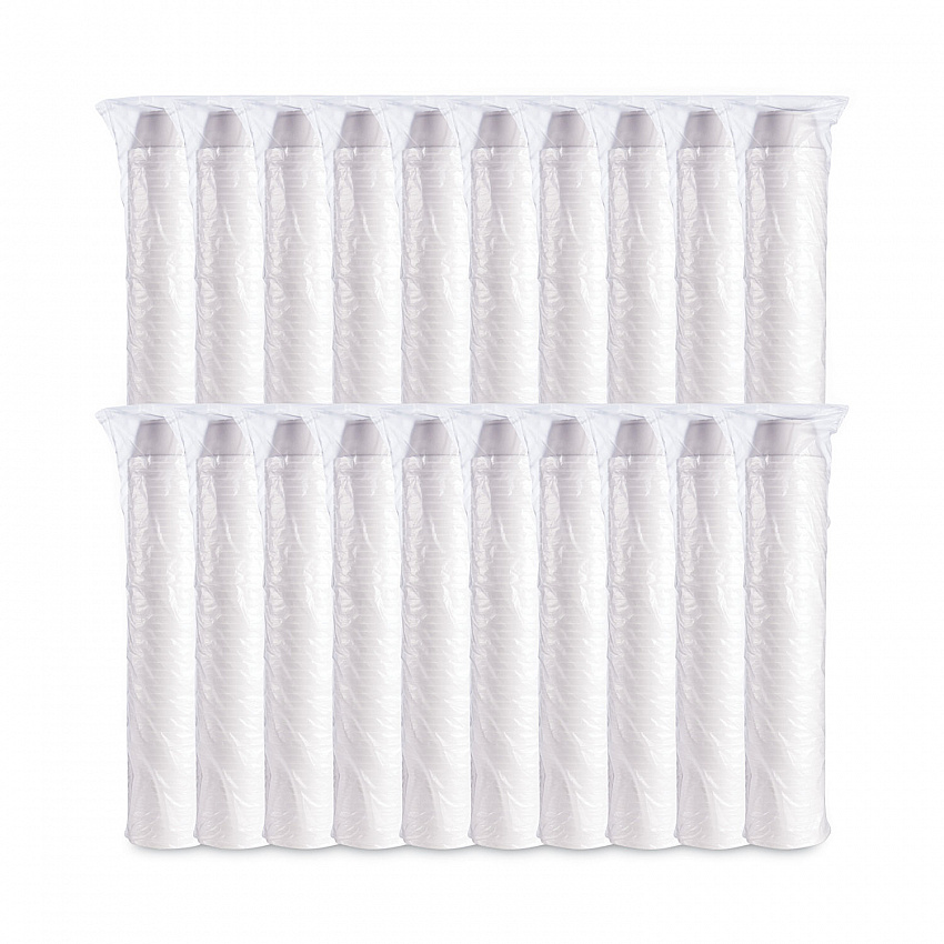 Foam Container, Extra Squat, 8 oz, White, 1,000/Carton (8SJ20)