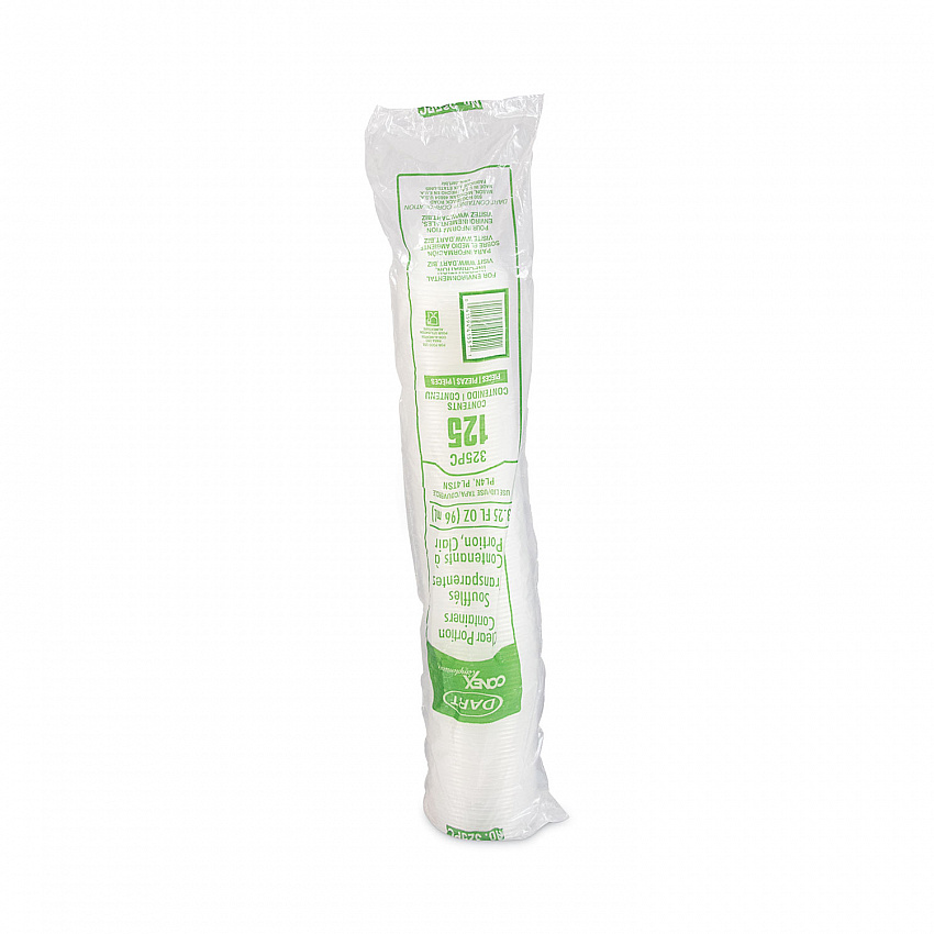 Conex Complements Portion/Medicine Cups, 3.25 oz, Plastic, Clear, 125/Bag, 20 Bags/Carton (325PC)