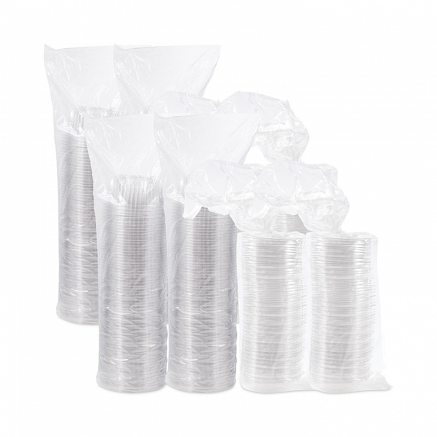 PresentaBowls Bowl/Lid Combo-Paks, Dome Lid, 16 oz, Clear, Plastic, 63/Pack, 4 Packs/Carton (C16BCD)