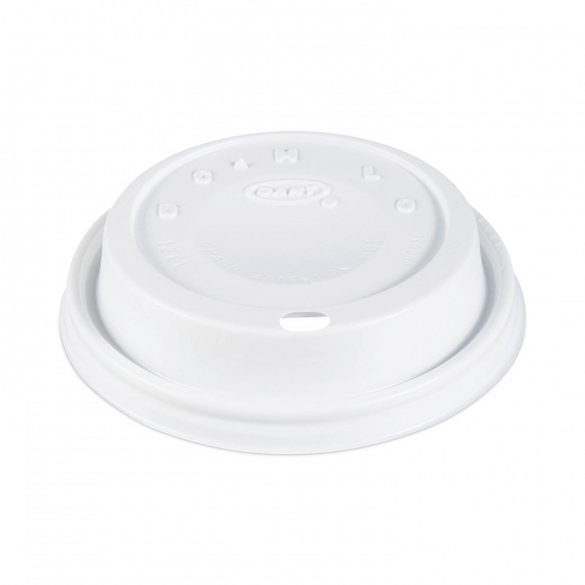 Cappuccino Dome Sipper Lids, Fits 12 oz Hot Cups, Plastic, White, 1,000/Carton (12EL)
