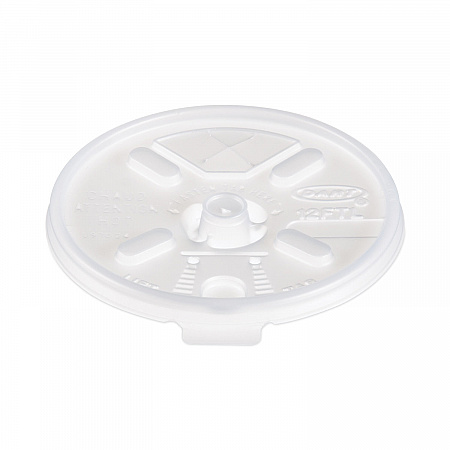Lift n' Lock Plastic Hot Cup Lids, With Straw Slot, Fits 10 oz to 14 oz Hot Cups, Translucent, 100/Sleeve, 10 Sleeves/Carton (12FTLS)