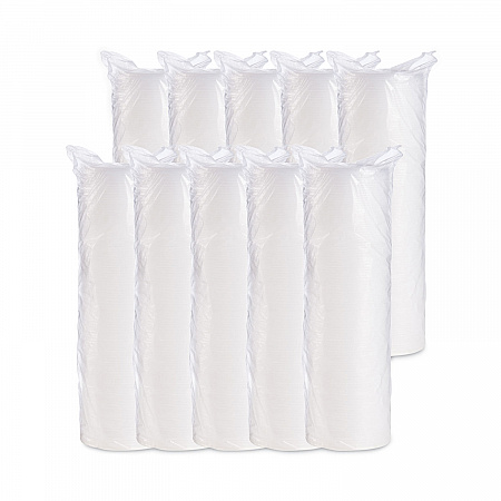 Plastic Lids for Foam Cups, Bowls and Containers, Flat, Vented, Fits 6 oz to 32 oz, Translucent, 100/Pack, 10 Packs/Carton (20JL)