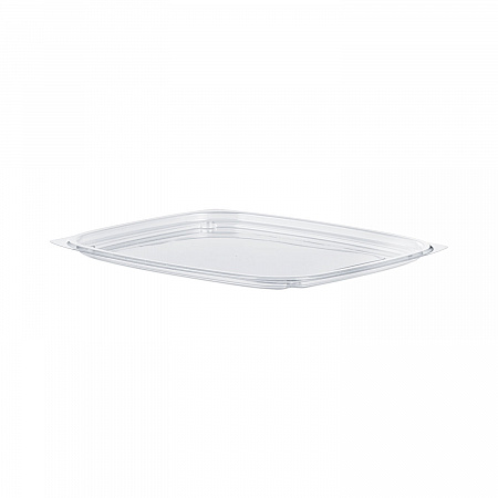 ClearPac Clear Container Lids, Flat, 6.5 x 7.5, Clear, Plastic, 63/Pack, 8 Packs/Carton (C32DLR)