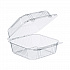 StayLock Clear Hinged Lid Containers, 6.5 x 6.1 x 3, Clear, Plastic, 125/Pack, 4 Packs/Carton (C25UT1)