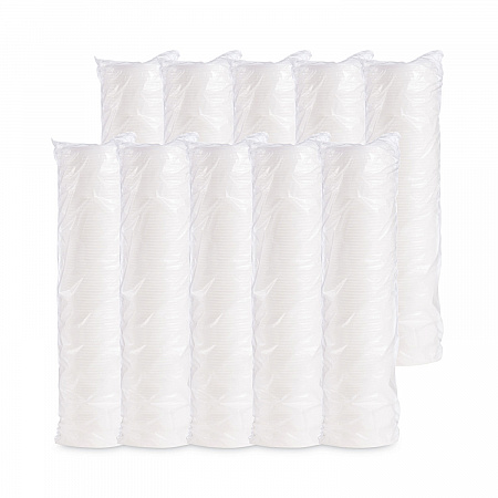 Plastic Lids for Foam Containers, Vented, Fits 3.5 oz to 6 oz, White, 100/Pack, 10 Packs/Carton (6JL)