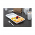 Foam Hinged Lid Container, 3 Compartments, 8 oz, 9 x 9.4 x 3, White, 100/Sleeve, 2 Sleeves/Carton (90HT3R)