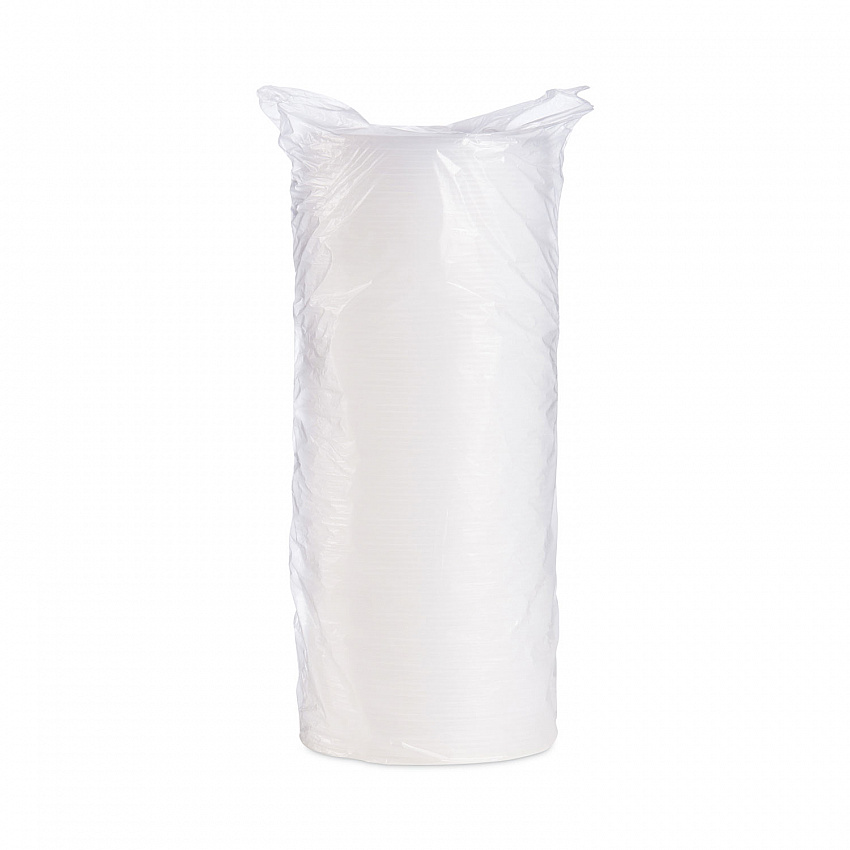 Plastic Lids for Foam Cups, Bowls and Containers, Flat, Vented, Fits 6 oz to 32 oz, Translucent, 100/Pack, 10 Packs/Carton (20JL)