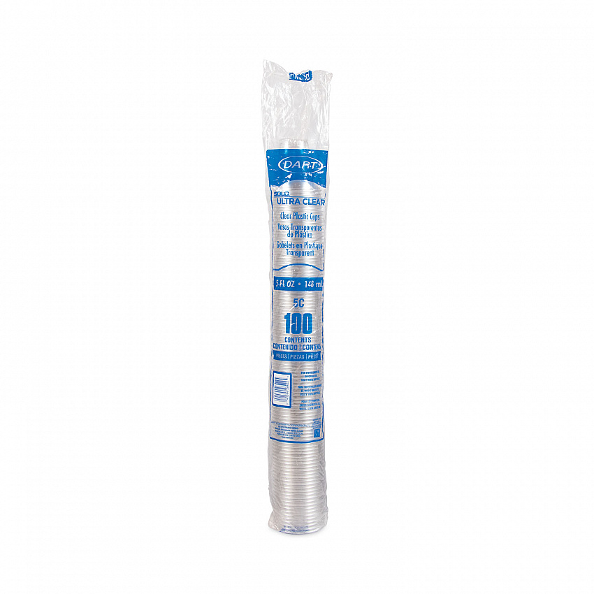 Ultra Clear Cups, 5 oz, Plastic, 100/Bag, 25 Bags/Carton (5C)