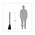 Flagged Tip Poly Bristle Janitor Brooms, 10 x 58.5, Wood Handle, Natural/Black, 12/Carton (930BP)
