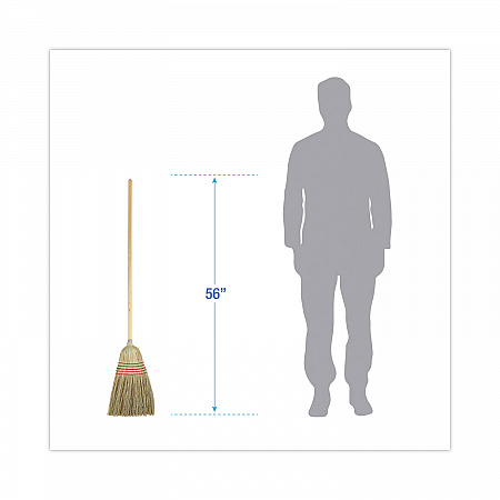 Parlor Broom, Yucca/Corn Fiber Bristles, 56