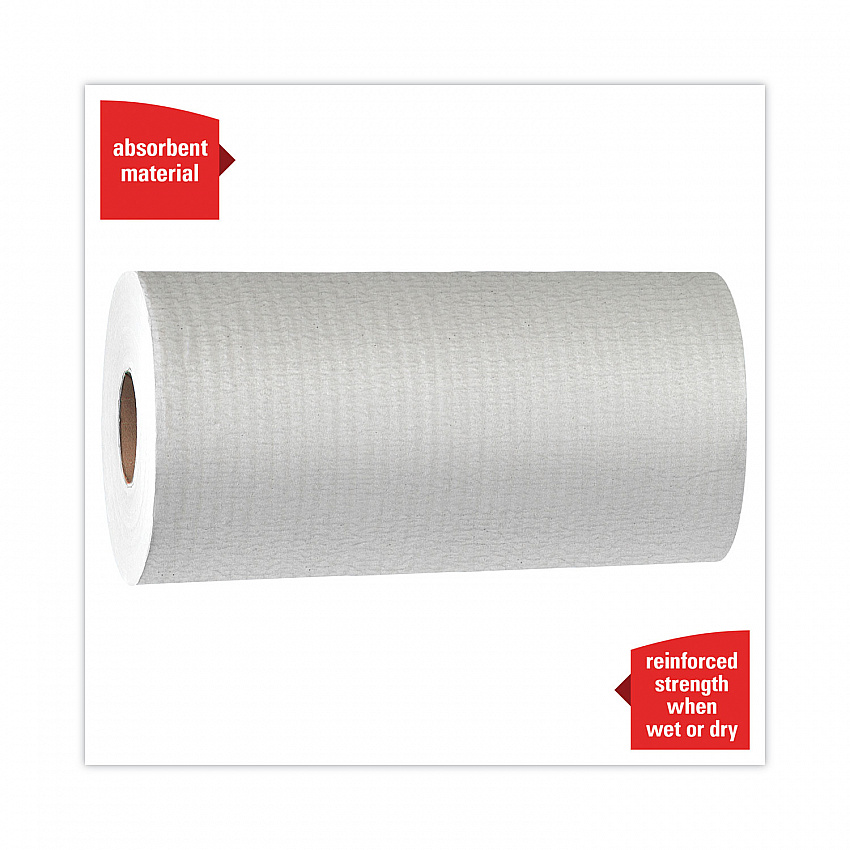 General Clean X60 Cloths, Small Roll, 9.8 x 13.4, White, 130/Roll, 12 Rolls/Carton (35401)
