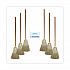 Corn/Fiber Brooms, Corn/Synthetic Fiber Bristles, 60