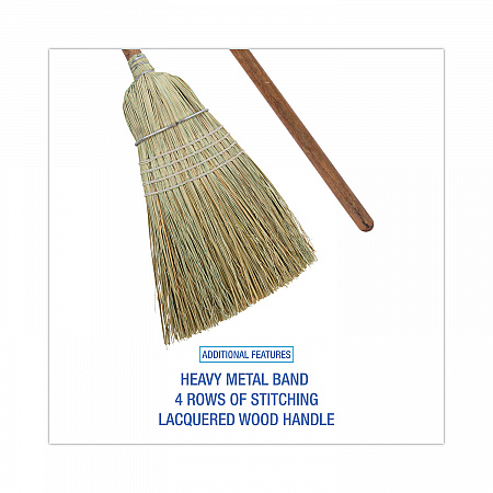 Corn/Fiber Brooms, Corn/Synthetic Fiber Bristles, 60