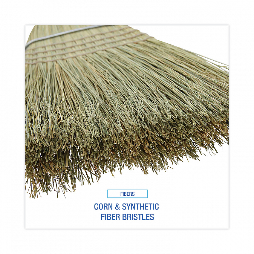 100% Corn Brooms, 60" Overall Length, Natural, 6/Carton (BR10001)