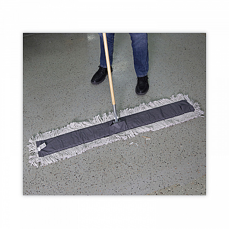 Disposable Dust Mop Head, Cotton/Synthetic Fibers, 48 x 5, White (1648)