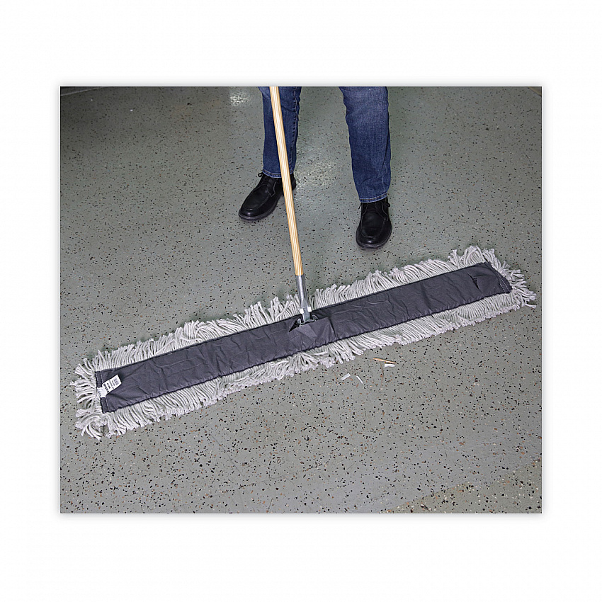 Disposable Dust Mop Head, Cotton/Synthetic Fibers, 48 x 5, White (1648)
