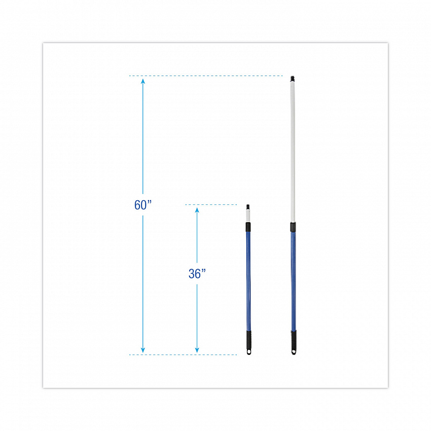 Telescopic Handle for MicroFeather Duster, 36" to 60" Handle, Blue (638)