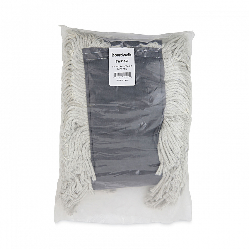 Disposable Dust Mop Head, Cotton, Cut-End, 60 x 5 (1660CT)