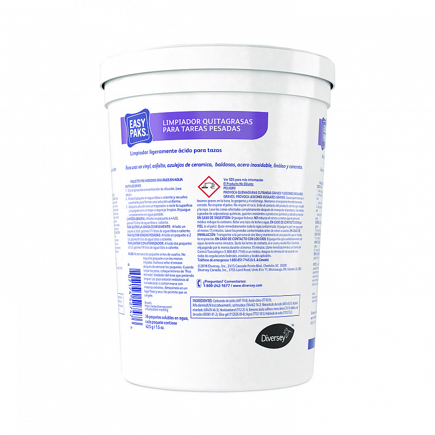 Heavy-Duty Cleaner/Degreaser, 1.5 oz Packet, 36/Tub, 2 Tubs/Carton (990682)