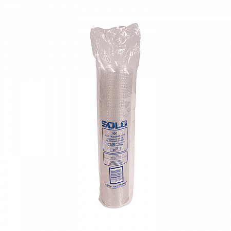 Straw-Slot Cold Cup Lids, Fits 10 oz Cold Cups, Plastic, Clear, 100/Pack, 25 Packs/Carton (600TS)