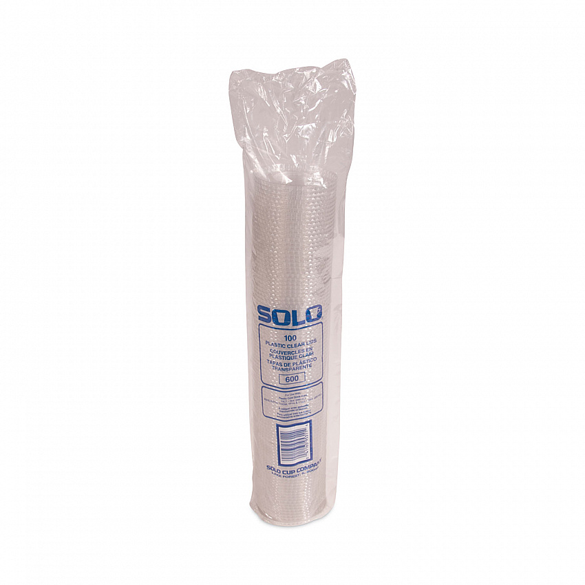 Straw-Slot Cold Cup Lids, Fits 10 oz Cold Cups, Plastic, Clear, 100/Pack, 25 Packs/Carton (600TS)