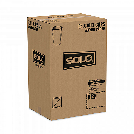 Symphony Treated-Paper Cold Cups, ProPLanet Seal, 12 oz, White/Beige/Red, 100/Bag, 20 Bags/Carton (R12NSYM)