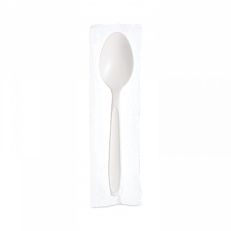Reliance Mediumweight Cutlery, Individually Wrapped, Spoon, Plastic, White, 1,000/Carton (RSW3)