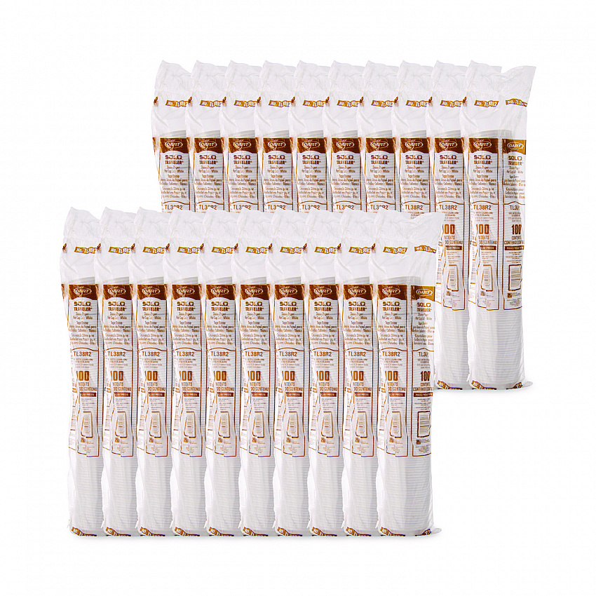 Traveler Dome Hot Cup Lid, Fits 8 oz Hot Cups, Plastic, White, 100/Pack, 10 Packs/Carton (TL38R2)