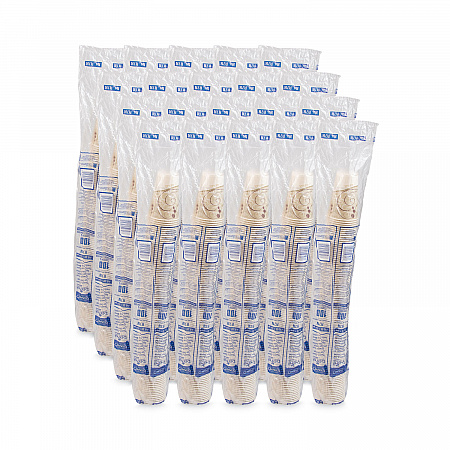 Symphony Design Wax-Coated Paper Cold Cups, ProPlanet Seal, 7 oz, Beige/White/Red, 100/Sleeve, 20 Sleeves/Carton (R7NSYM)
