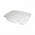 ClearPac Containers, 2 Compartments, 32.8 oz, 7.4 x 9 x 1.7, Clear, Plastic, 63/Pack, 4 Packs/Carton (C30DE2R)