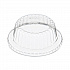 Flat-Top Dome PET Plastic Lids, For 12 oz Containers, 4.34