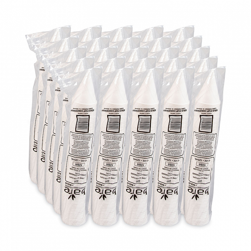 Bare Eco-Forward Treated Paper Cone Cups, ProPlanet Seal, 4.25 oz, White, 200/Bag, 25 Bags/Carton (42BR)