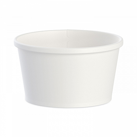 Flexstyle Double Poly Paper Containers, 8 oz, White, Paper, 25/Pack, 20 Packs/Carton (HS4085WH)