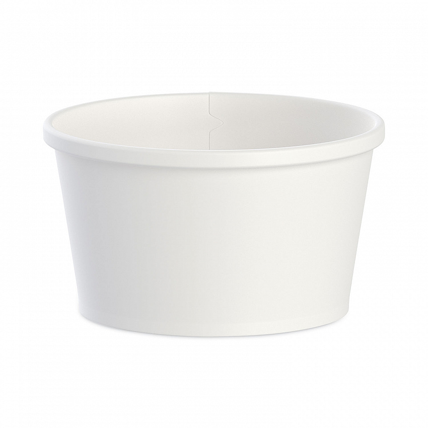 Flexstyle Double Poly Paper Containers, 8 oz, White, Paper, 25/Pack, 20 Packs/Carton (HS4085WH)
