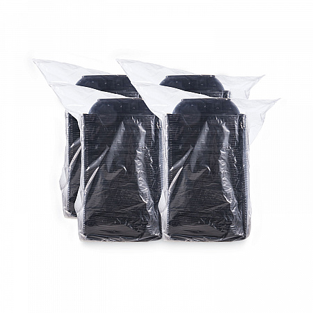 PresentaBowls Pro Black Square Bowls, 32 oz, 8.5 x 8.5 x 2, Plastic, 63/Bag, 4 Bags/Carton (B32SB)