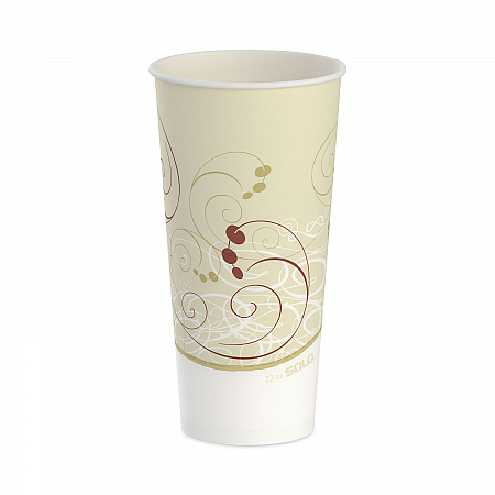 Symphony Treated-Paper Cold Cups, 22 oz, White/Beige/Red, 50/Bag, 20 Bags/Carton (RS22NSYM)