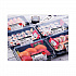 Creative Carryouts Hinged Plastic Hot Deli Boxes, Medium Snack Box, 18 oz, 6.22 x 5.9 x 2.1, Black/Clear, 200/Carton (851611PS94)