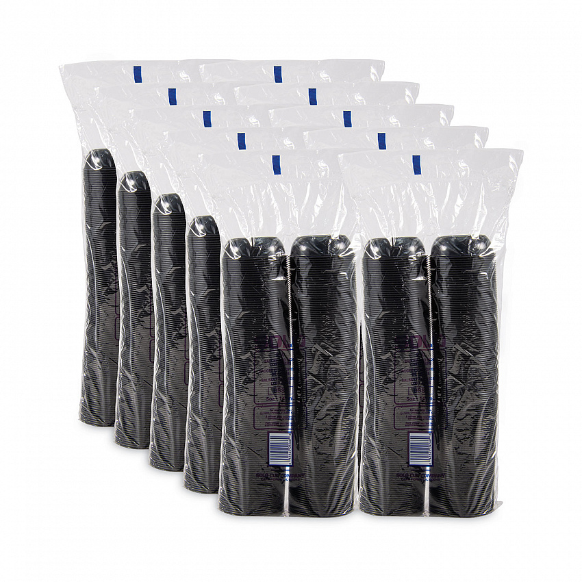 Polystyrene Portion Cups, 5.5 oz, Plastic, Black, 250/Bag, 10 Bags/Carton (DSS50001)