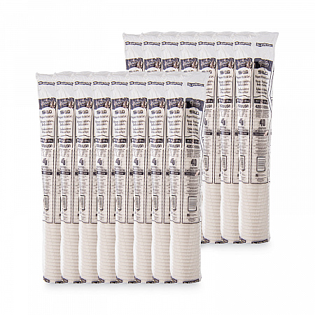 Single-Sided Poly Paper Hot Cups, 20 oz, White, 600/Carton (420W)
