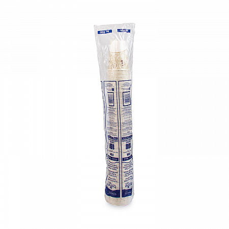 Symphony Design Wax-Coated Paper Cold Cups, ProPlanet Seal, 9 oz, White/Beige/Red, 100/Sleeve, 20 Sleeves/Carton (R9NSYM)