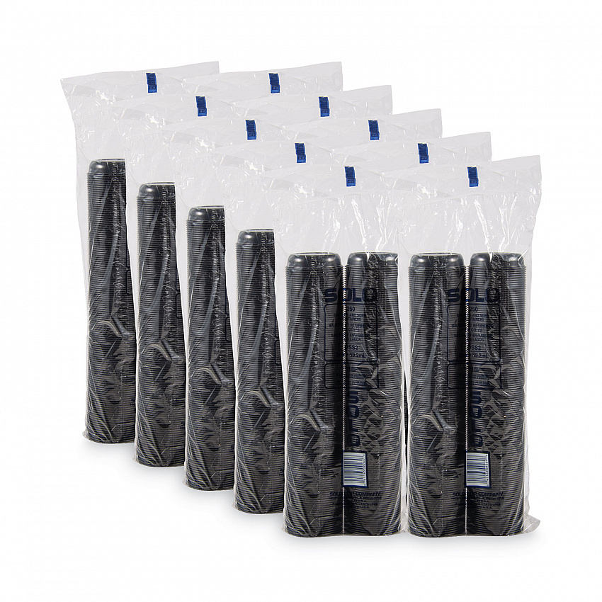 Polystyrene Portion Cups, 2.5 oz, Plastic, Black, 250/Bag, 10 Bags/Carton (DSS2)