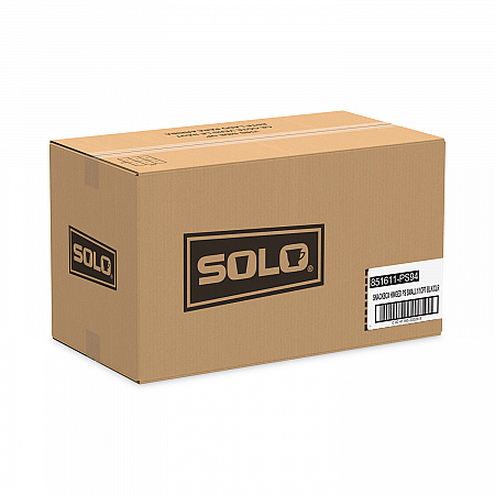 Creative Carryouts Hinged Plastic Hot Deli Boxes, Medium Snack Box, 18 oz, 6.22 x 5.9 x 2.1, Black/Clear, 200/Carton (851611PS94)